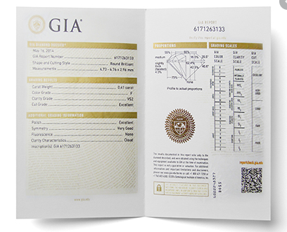 Certificazione GIA diamanti