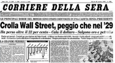 Lunedì nero della Borsa 1987