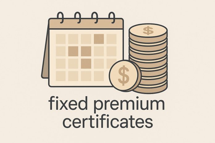 fixed premium certificates fixed premium certificates