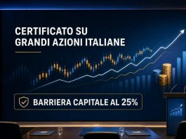 Certificato con barriera capitale 25% su azioni italiane con rendimento potenziale a doppia cifra Certificato worst-of