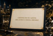 certificato azioni lusso