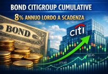 Da Citigroup un Bond Cumulative in euro con tassi all’8,00% annuo lordo bond citigroup cumulative