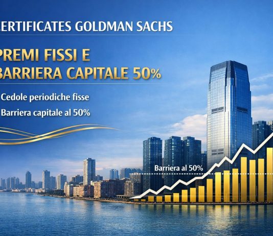 Goldman Sachs: tre anni di premi fissi e cedole fino al 13,80% annuo lordo certificati goldman sachs