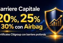 Certificates barriera capitale 20%, 25% o 30% con airbag barriera 20% 25% 30%