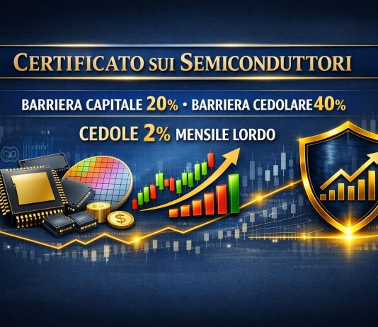 Certificato su semiconduttori con Barriera Capitale al 20% e cedole fino al 24% annuo barriera 20%