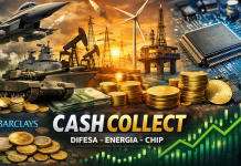 Cash Collect Barclays su difesa, energia e chip: cedola dell’1,30% mensile con barriera al 30% CASH COLLECT