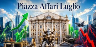 Luglio: energia, difesa e banche trainano il Ftse Mib, STM affonda piazza affari ftse mib luglio
