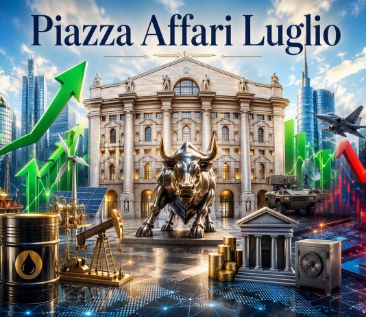 Luglio: energia, difesa e banche trainano il Ftse Mib, STM affonda piazza affari ftse mib luglio