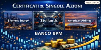 Banco BPM: focus su certificates su Siemens Energy, Stellantis e American Airlines Certificati singola azione