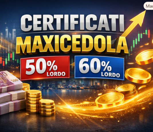 Da Citi due Certificati con Maxicedola potenziale del 50% e al 60% lordo CERTIFICATI MAXICEDOLA 2026