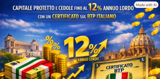 Un nuovo certificato sul BTP a capitale protetto 100% che accumula cedole fino al 12% annuo CERTIFICATO BTP