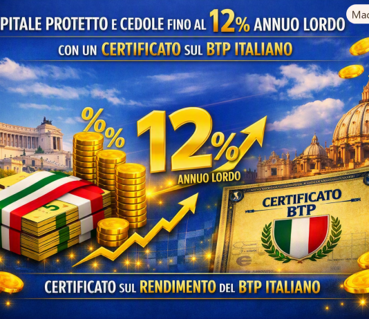 Un nuovo certificato sul BTP a capitale protetto 100% che accumula cedole fino al 12% annuo CERTIFICATO BTP