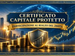 Certificato a capitale protetto su basket azioni italiane: partecipazione al rialzo del 260% del Worst Of Certificato capitale protetto Barclays